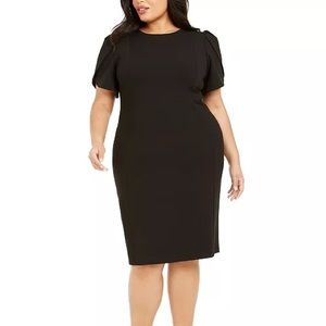 NWT Sizes 18 and 20 Tulip Sleeve Black Calvin Klein Dresses